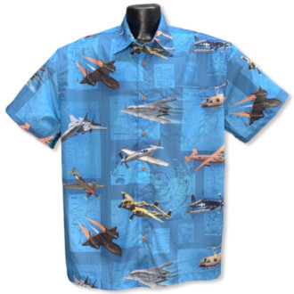 American Military Aircraft Hawaiian Shirt